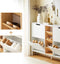 SoBuy FSR183-WN - Schoenenkast - 4 Kleppen 3 Open Vakken - Wit