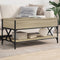 vidaXL - Salontafel - 100x50x50 - cm - bewerkt - hout - en - metaal - sonoma - eiken