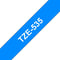 Brother TZE-535 - Gelamineerd lettertape - 12mm - Wit op blauw (1 stuk)