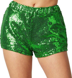 Dressforfun Pailletten-short - Verkleedkleding - Glanzende afwerking - Groen M