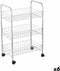 Groentetrolley Confortime Zilverkleurig Metaal 40 x 26 x 62 cm (6 Stuks)