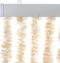 vidaXL - Vliegengordijn - 56x185 - cm - chenille - beige - en - wit