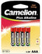 Camelion LR03-BP4 - Alkaline AAA Batterijen 1.5 V 1200 mAh - Zilver (4 stuks)