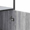 vidaXL - Hoge - kast - 35,5x35x139 - cm - bewerkt - hout - en - metaal - grijs - sonoma