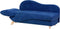 MERI - Chaise longue - Blauw - Linkerzijde - Fluweel