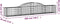 vidaXL - Schanskorven - 17 - st - gewelfd - 300x30x40/60 - cm - gegalvaniseerd - ijzer