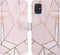 iMoshion Hoesje Geschikt voor Samsung Galaxy A51 Hoesje Met Pasjeshouder - iMoshion Design Softcase Bookcase - Goud / Roze / Pink Graphic