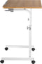VDD Laptoptafel - Verrijdbaar bureau - Hoogte verstelbaar 68-96 cm - Kantelbaar bureaublad - Wit-bruin