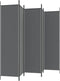 vidaXL - Kamerscherm - met - 5 - panelen - 250x200 - cm - stof - antracietkleurig