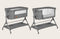 Lionelo Leonie Plus - Co-Sleeper 3 in 1 Wieg - Hoogteverstelling 6 Niveaus - Grijs