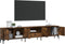 vidaXL - Tv-meubel - met - lade - 200x25x44 - cm - bewerkt - hout - gerookt - eikenkleur