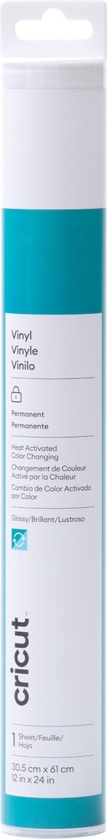 Cricut Vinyl Permanent 30x60cm – Kleurverandering bij warmte (blauw)