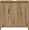vidaXL - Wastafelkast - 60x33x60 - cm - bewerkt - hout - artisanaal - eikenkleurig