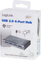 LogiLink UA0282 - USB 3.0-hub - 4x USB 3.2 (Gen1) poorten - Space grijs