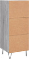 vidaXL - Dressoir - 34,5x34x90 - cm - bewerkt - hout - grijs - sonoma - eikenkleurig