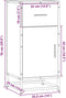 vidaXL - Dressoir - 35,5x35x76 - cm - bewerkt - hout - en - metaal - zwart