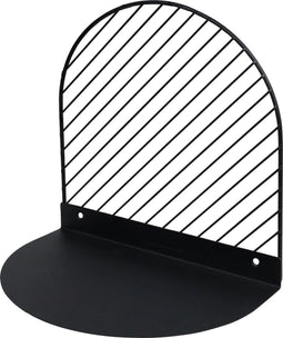 Duraline Plank Rond Lijnen Mat Zwart Staal 25,5x25x17cm