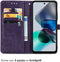 imoshion Hoesje Geschikt voor Motorola Moto G23 / Moto G13 Hoesje Met Pasjeshouder - imoshion Mandala Bookcase - Paars