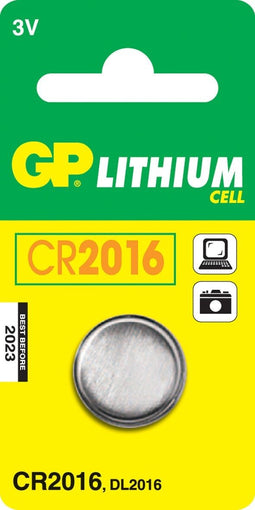 GP CR2016 - Knoopcelbatterij Lithium 3V 90 mAh - 20 mm
