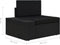 vidaXL - Driezitsbank - sectioneel - poly - rattan - zwart