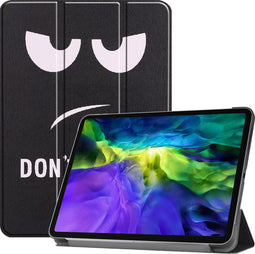 imoshion Tablet Hoes - Geschikt voor iPad Pro 11 (2022) / Pro 11 (2021) / Pro 11 (2020) / Pro 11 (2018) - Design Trifold Bookcase - Don't touch
