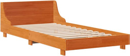 vidaXL - Bedframe - zonder - matras - massief - grenenhout - wasbruin - 90x190 - cm