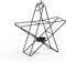 Kave Home STELL - Kaarsenhouder - Vijfhoek - Metaal - Zwart - 21 x 20 cm