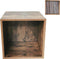 LP vinyl opbergkast kubus - platenrek voor 75 LP's - bruin walnoot