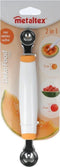 Metaltex Meloenuitsteker Dekofood Rvs Wit/oranje/zilver