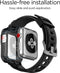 Just in Case Rugged Armor Pro - Beschermhoes voor Apple Watch (44/45mm) - Stevige bescherming - Zwart
