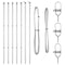 vidaXL - Hekpalen - 7 - stuks - Ø32 - mm - 170 - cm - Gegalvaniseerd - Staal