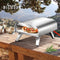 BIGHORN Gas Pizza Oven - Buiten - Edelstaal - 30.5cm pizzasteen - Temperatuur tot 460° - Met Gasdrukregelaarset 30 mbar & Slang 50 cm - Draagtas