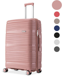 SKYCASES Travel One - 24-inch Medium Reiskoffer - Lichtgewicht Waterdicht Cijferslot - Roze