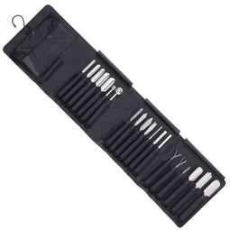 Triangle Professionele Kerf- en Decoreermesjes Set - 20-delig - RVS - Vaatwasserbestendig - Incl...