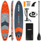 Rebel RBA-4500-OR - Opblaasbaar SUP-board - Inclusief accessoires - Oranje