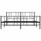 vidaXL - Bedframe - met - hoofd- - en - voeteneinde - metaal - zwart - 183x213 - cm