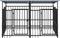 vidaXL - Hondenkennel - met - dak - 3,75 - m² - staal