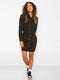 Noisy May NMJOY L/S DRESS SU033BL - Denim jurk - Knoopsluiting - Zwart - M