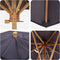 vidaXL - Donkergrijze - Tuinparasol - 217x230 - cm - van - Bamboe