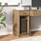 vidaXL - Computertorenstandaard - met - lade - 35x45x77 - cm - artisanaal - eiken