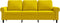 vidaXL - Driezitsbank - 180 - cm - fluweel - geel