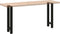 vidaXL - Salontafelpoten - 2 - st - 38x(72-73) - cm - staal - zwart