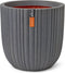 Capi Europe - Bloempot bol Tube NL - 35x34 - Donkergrijs - Opening Ø29 - Voor binnen en buiten - Levenslang garantie - Breukbestendig - 100% Recyclebaar - KDGT932