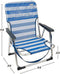Folding Chair 55 x 35 x 72 cm White Navy Blue