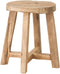 MUST Living Stool Gio Natural,45xØ35 cm, natural recycled teakwood with natural cracks