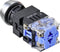 TRU COMPONENTS TC-9428152 LAS0-L-11ZEB/B/12V Drukschakelaar 250 V 5 A 1x uit/aan Continu Blauw IP40 1 stuk(s)