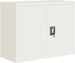 vidaXL - Archiefkast - 90x40x70 - cm - staal - wit