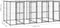 vidaXL - Hondenkennel - met - dak - 9,68 - m² - staal