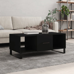 vidaXL - Salontafel - 102x50x40 - cm - bewerkt - hout - zwart
