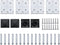 vidaXL - Schuttingpanelenset - 526x146 - cm - HKC - zwart